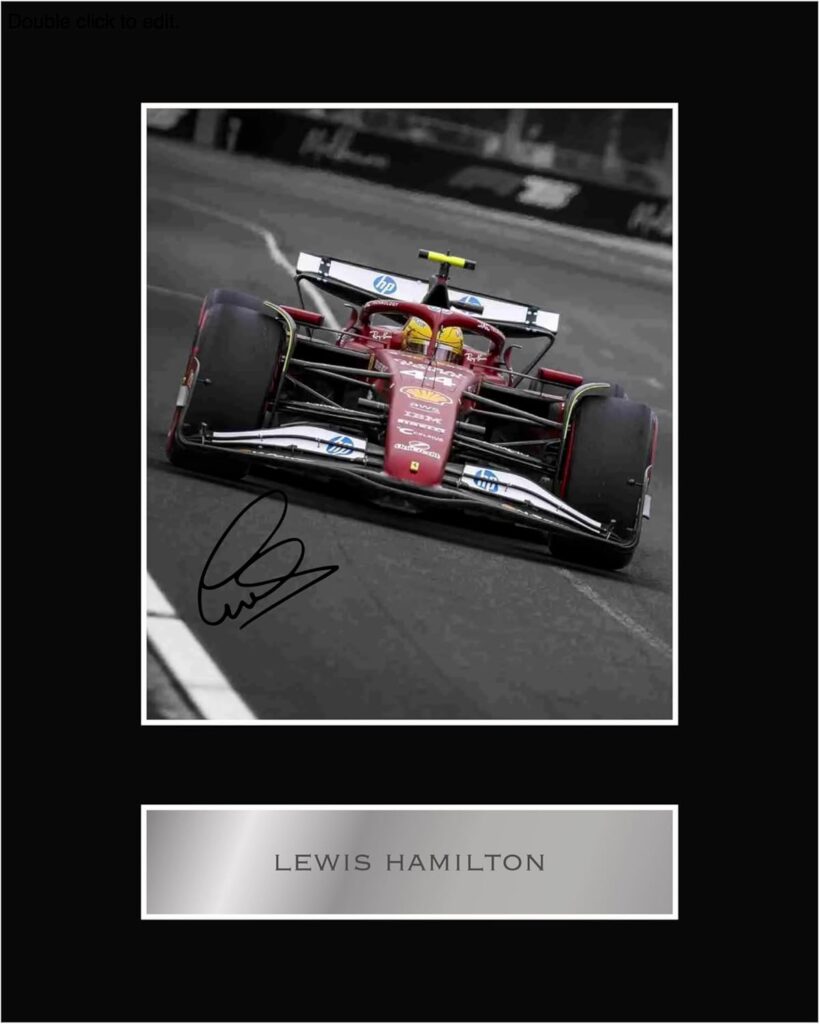 Pre Printed Signature Signed Lewis Hamilton FRC Mounted Photo Display #01 Printed Autograph Picture 10×8 Inch Mount
