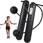 Skipping Rope with Counter, Cordless Jump Rope, Smart Weighted Jump Rope, Adjustable Digital Counting Jump Ropes, Cordless Weighted Jump Rope for Lose Weight, Burn Calories