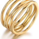 Barzel 18K Gold Plated Statement Ring For Women, Trendy Statement Ring, Sizes 5-10 – Made in Brazil