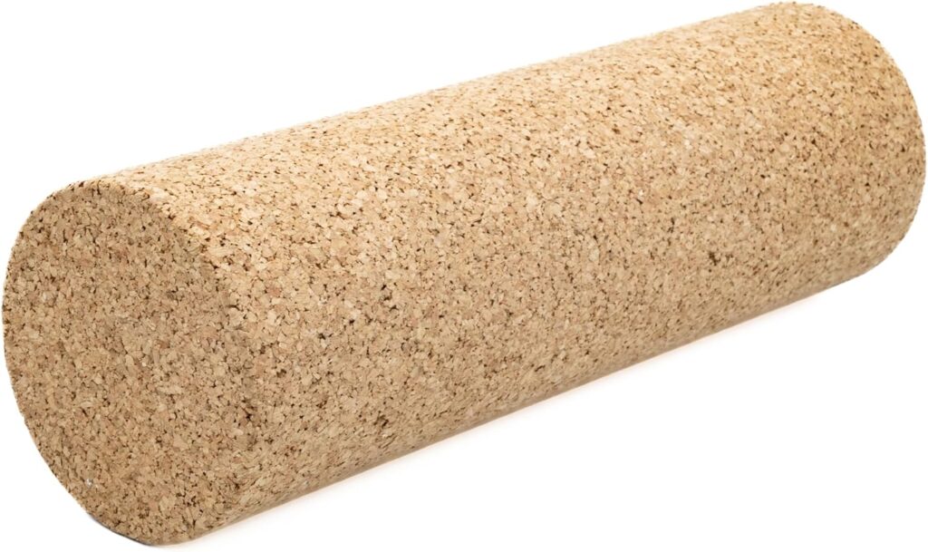 Go4Cork Yoga High-Density Cork Body Roller – 11.8″ x 3.7″ | Strong Eco Cork Roller with Anti-Slip Grip | Enhances Yoga Practice & Provides Deep Tissue Massage for Quick Muscle Recovery