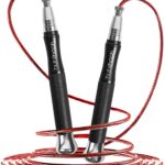 Speed Weighted Jump Rope with Secure Lock Mechanism, 360° Smooth Swivel, Non-Slip Matte Textured Handles, Features 2 Performance Cords for Effective Fitness Workouts