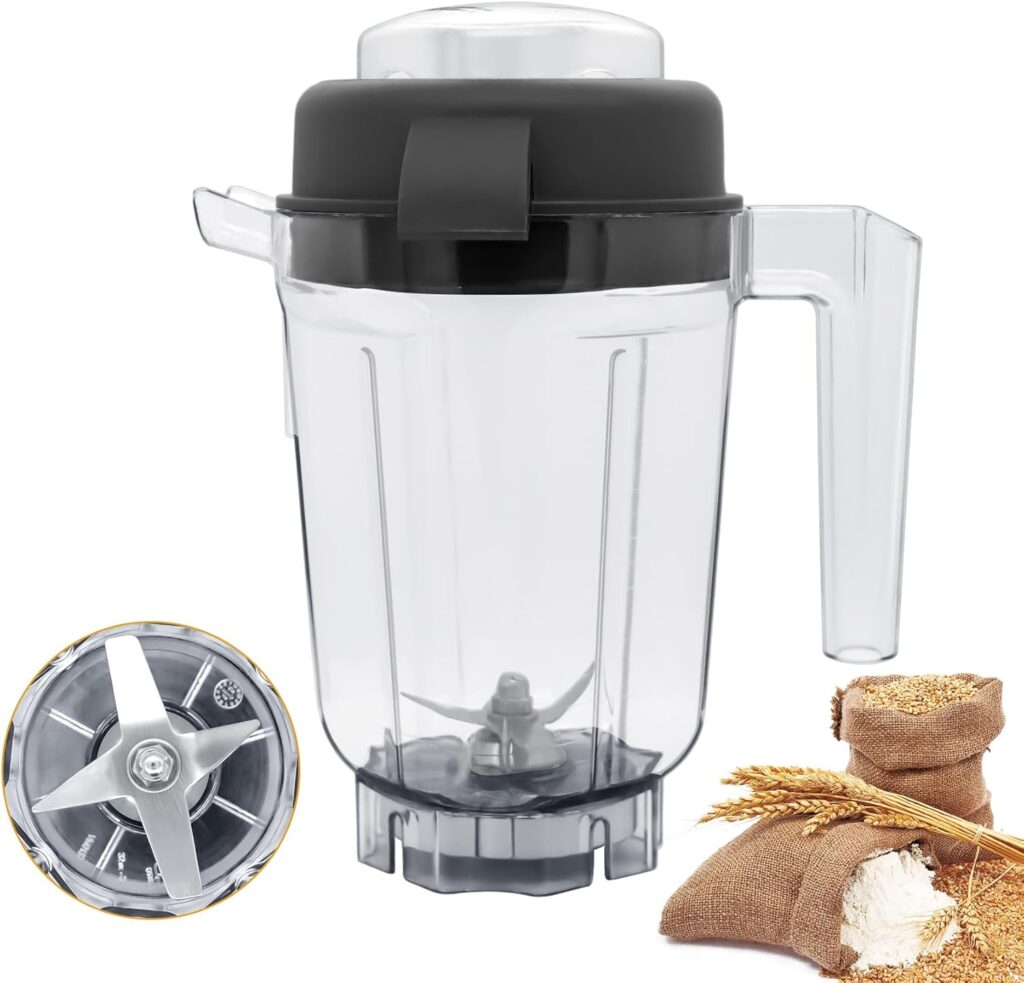 32 oz Dry Grains Container Compatible with vitamix,32 oz Dry Blade Container Compatible with vitamix 750 E310 E320 E520 5000 5200 6300 7500 VM0102 VM0103 VM0197 VM0101 VM0109 VM0197 Blender