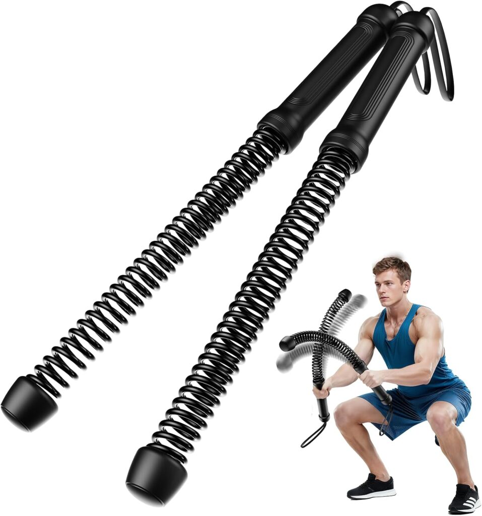 2PCS Weighted Ropeless Battle Ropes for Home Gym, Heavy Duty Arm Exerciser for Strength Training, Portable Battle Rope for Advanced Workouts and Core Muscle Building
