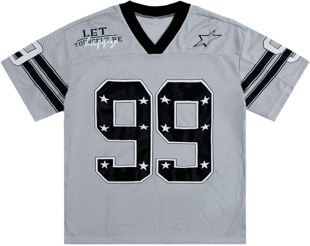 SOLY HUX Mens Jersey Y2k Baggy Shirts Graphic Tees Oversized V Neck Tshirts Summer Tops