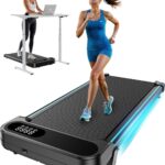 HUANUO Walking Pad Treadmill, Walking Pad with 5° Incline, 330 lbs Weight Capacity, 2.5 HP Low Noise Desk Treadmill, Remote Control & LED Display, Portable Treadmills for Home, Knee Protection