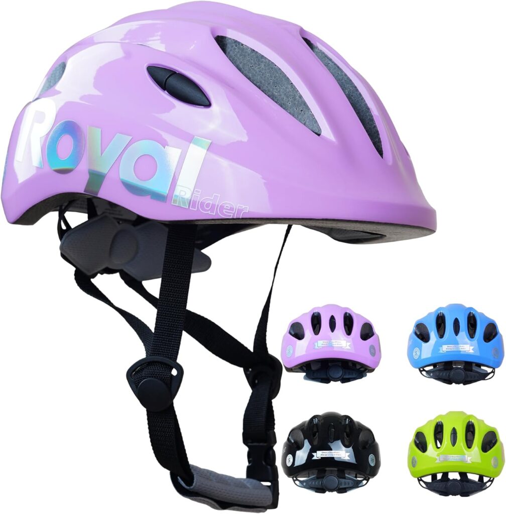 RoyalBaby Kids Helmet 0.47 lb Ultra-Lightweight & Adjustable for Ages 5-13 Years, Ideal for Cycling, Scooter, Balance Bike & More Sports, 4 Vibrant Colors Available