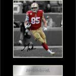 iconic pics George Kittle Print Signed Mounted Photo Display #05 Printed Autograph Gift Picture Print