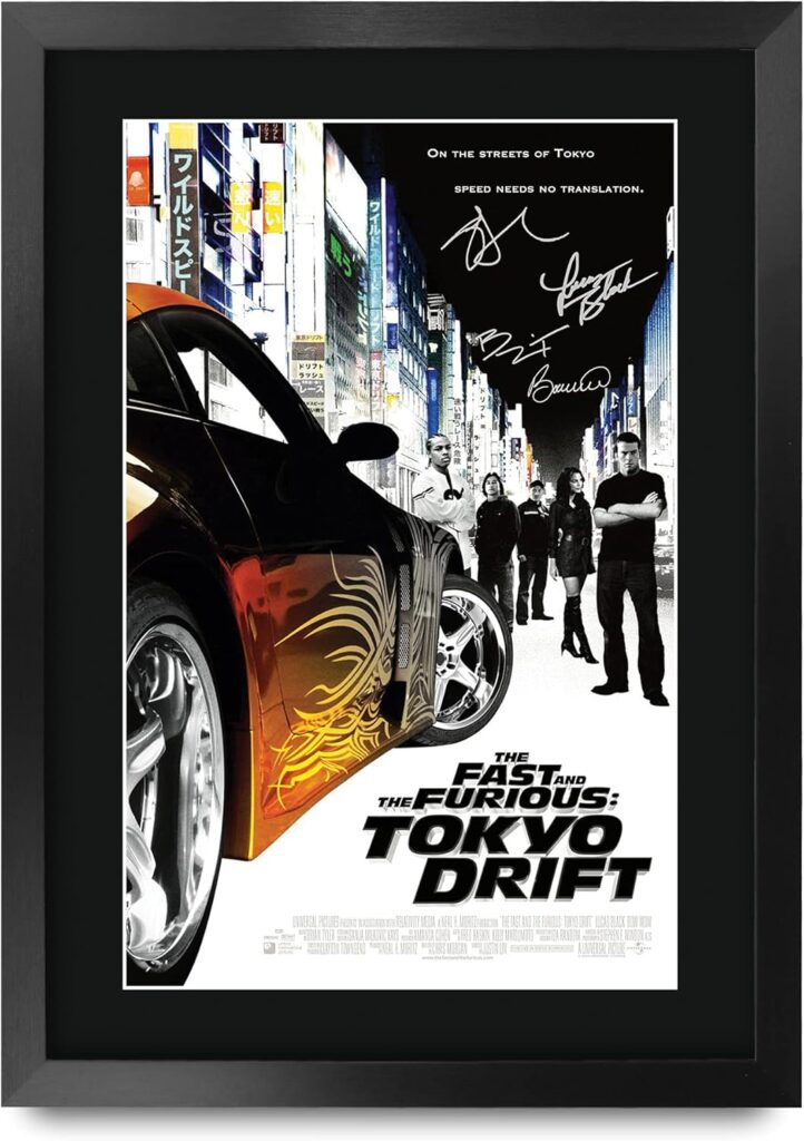 HWC Trading The Fast and the Furious Tokyo Drift Lucas Black 16 x 12 inch Framed Gifts Printed Poster Signed Autograph Picture for Movie Memorabilia Fans – 16″ x 12″ Framed