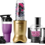 nutribullet® Ultra Plus+ 3-1 Compact Kitchen System, 1200W Kitchen System with Blender, Food Processor, and Coffee and Spice Grinder, 32oz and 24oz Blending Cups, 2-Cup Food Processor, Brass