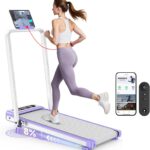 Walking Pad with 10% Incline, 3.5HP Lower Noise Than Other, Walking Pad Treadmill with Handle Bar, Portable Treadmills for Home Small, Foldable Walking Pad 350+lb Capacity, Smart App & Remote