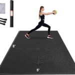 VEVOR Large Exercise Mat, Non Slip High Density Premium Yoga Mat, Exercise Yoga Mat for Men Women, Fitness & Exercise Mat with Bag & Carry Strap, for All Types of Home Yoga, Pilate & Floor Workout