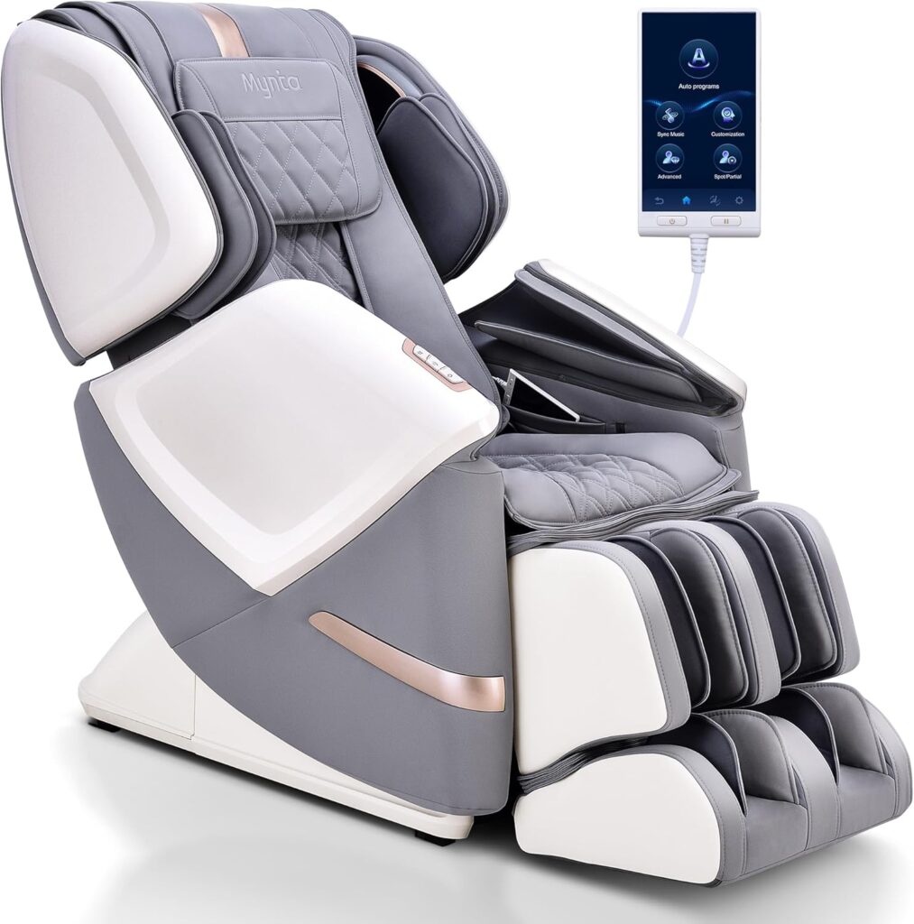 MYNTA 2025 4D Massage Chair for Full Body, Zero Gravity Recliner with 4D+2D Dual Mechanism, Waist & Shawl Heating with Extended SL-Track, Foot & Calf Massager, Music Sync with Hi-Fi Bluetooth Speaker