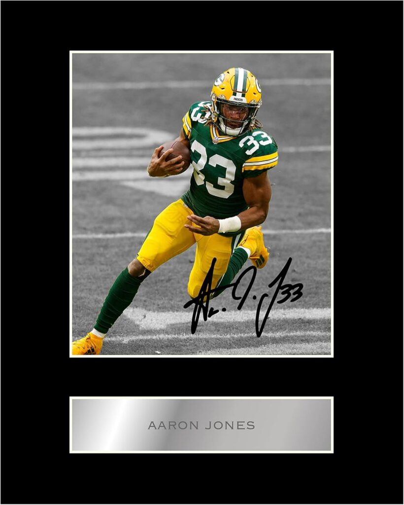Aaron Jones Pre Printed Signature Signed Mounted Photo Display #11 Printed Autograph Picture