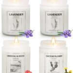 Long Lasting Soy Candles for Home, 4 Pack Scented Candle Gift Set, Natural Aromatherapy Candles with Relaxing Scents, Holiday & Christmas Gifts for Women