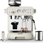 Espresso Machine With Grinder, 20 Bar Espresso Machine with Milk Frother Steam Wand, Espresso Machines for Home, Expresso Coffee Machines Professional, Cappuccino Latte Machine