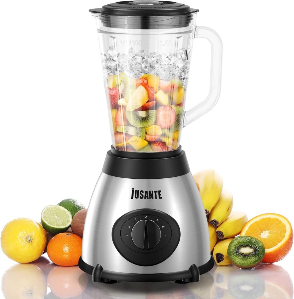 Smoothie Blender, 1000W Professional Countertop Blenders with 48oz Glass Jar for Kitchen,Shakes, Ice Crusher, Frozen Fruit