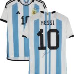 Lionel Messi Argentina National Team Autographed 2022-23 Home Jersey – Autographed Soccer Jerseys