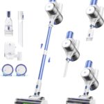 Ultenic U10 Ultra Cordless Stick Vacuum Cleaner, 500W Motor, 45KPa Suction, Max 40mins Runtime, Anti-Tangle Brush, 1L Dustbin Capacity, Stick Vacuum for Home, Pet Hair, Hardwood Floors, and Carpets