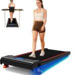 NeoSilent Walking Pad Under Desk Treadmill, 2.5HP BLDC Core Portable Small Treadmills for Home and Office, Walking Jogging Running Machine with Remote Control& App Control