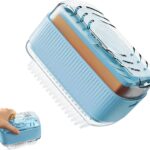 Soap Box Roller, Foaming Soaps Box with Roller Bubble Case for Laundry, Foaming Soap Boxs Roller, 2025 New Multi-Functional Soap Box with Rollers,Scrubbing Soaps Boxes for Home Bathroom Kitchen(Blue)