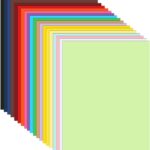 100 Sheets Colored Cardstock 8.5 x 11 Craft Paper, 20 Assorted Colors 75lb Heavyweight Invitation Paper Card Stock for DIY Cards Making, Wedding, School Scrapbooking, Memus, Party Decorations
