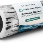 Oceanfoam Smooth Soft Foam Roller (Black Marbled) – Beginner, Travel Sized Low Density Foam Roller for Home & Gym, Physical Therapy, Back Pain, & Exercise – Yoga & Athletics (12.5″ x 5″)