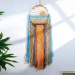Artilady Sunset Wall Art Dream Catcher – Macrame Wall Hanging Large Dreamcatchers, Hand Woven Boho Tapestry Colorful Sun Wall Decor for Bedroom Nursery Living Room Nursery (Sunset)