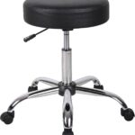 Boss Office Products Be Well Medical Spa Stool in Black (B240-BK)