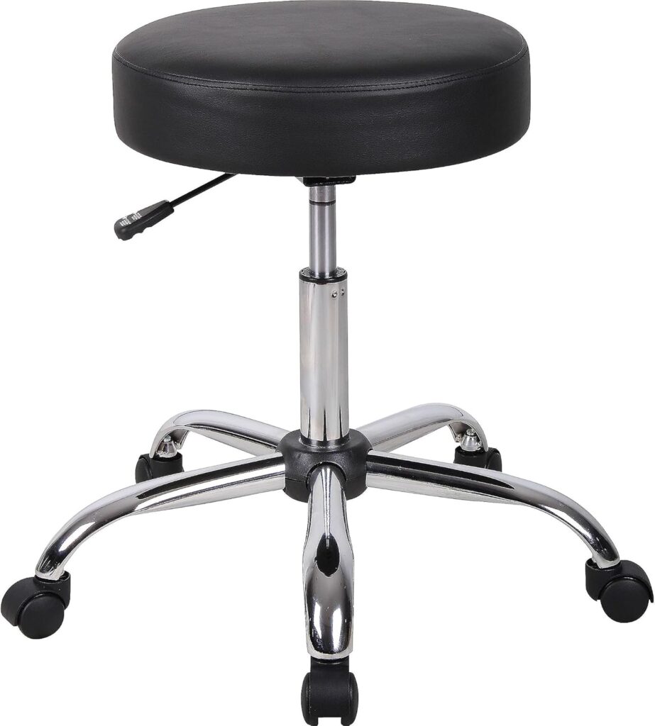 Boss Office Products Be Well Medical Spa Stool in Black (B240-BK)