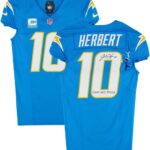 Justin Herbert Los Angeles Chargers Autographed Game-Used #10 Jersey vs. Carolina Panthers on September 15, 2024 – Autographed NFL Jerseys