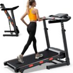 15% Auto Incline Treadmill for Home, Double Deck Treadmills with Incline,3.5HP Treadmills with Incline, Support Handrail/Console/App Control, Portable Treadmill Running Machine for Small Spaces