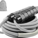 Weighted Jump Rope Nylon Adjustable – Tangle-Free Jump Rope for Women, Men, Kids, and Adults with Foam Handle, Rapid Speed with Ball Bearings, 360° Rotation Jumprope for Fitness, Training and Exercise