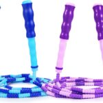 Supertrip Jump Rope Kids-Soft Beaded Skipping Rope Adjustable Tangle-Free Segmented Jumping Rope for Children and Students