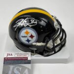 Autographed/Signed Hines Ward Pittsburgh Steelers Mini Football Helmet JSA COA