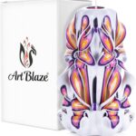 Carved Candles – Handmade Decorative Large Candle – Tall Long Burning Cute Spiral Candle for Women – Table Candle for Home Decor, Cozy Cottage Core Gift – Mother’s Day Gift for Mom – White