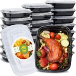 Glotoch Meal Prep Containers Reusable, 50Pack 32oz Plastic Food Prep Storage Containers with Lids,BPA Free,Microwave, Dishwasher Safe Disposable To Go Containers for Meal Plan,Single Compartment
