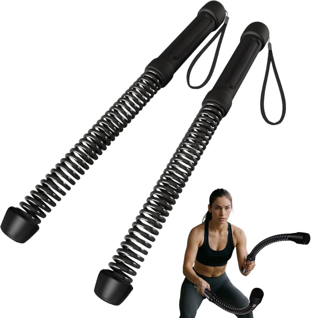 Ropeless Battle Ropes (2-Pack) Portable Workout Ropes for HIIT Workouts,Cardio & Muscle Training,Low-Impact Cardio Training,Home Gym Equipment for Men & Women