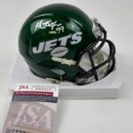 Autographed/Signed Mark Gastineau New York Jets Football Mini Football Helmet JSA COA