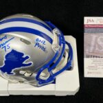 Lomas Brown Signed & Inscribed “One Pride” Detroit Lions Mini Helmet JSA COA – Autographed NFL Mini Helmets