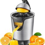 Citrus Juicer, Orange Juicer Machine, Stainless Steel Hands Free Lime Grapefruit Squeezer, Electric Citrus Juicer for Juice, Fruits, Lemons
