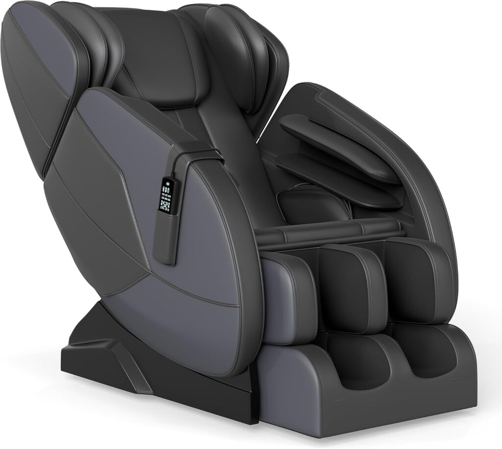 2025 Massage Chair Recliner,Lower Back with Calf Heating,Full Body Airbag Massage,One Touch Zero Gravity,Foot Roller and Bluetooth,Apply Home and Office,Black