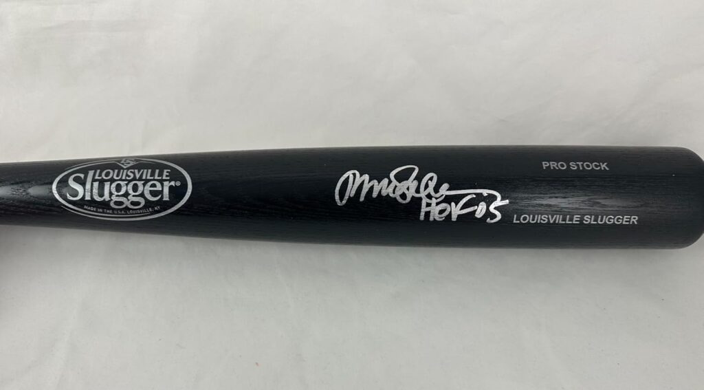 Ryne Sandberg Chicago Cubs Signed Autographed Black Louisville Slugger Baseball Bat with JSA COA