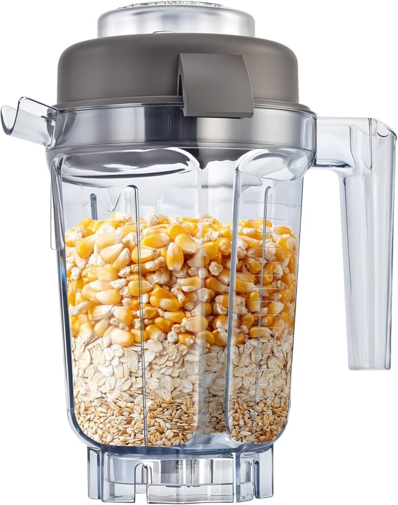 Dry Grains Container 32 oz Compatible with vitamix, Dry Blade Container Compatible with 5200 7500 750 E310 5000 VM0197 VM0101 Professional/Explorian blender