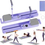Upgraded Pilates Reformer Machine – 6-in-1 Fitness Board & Pilates Equipment Set with Ab Workout Equipment, Multifunctional Push-Up Board, Resistance Bands, Balance Board & Timer for Full Body Workout