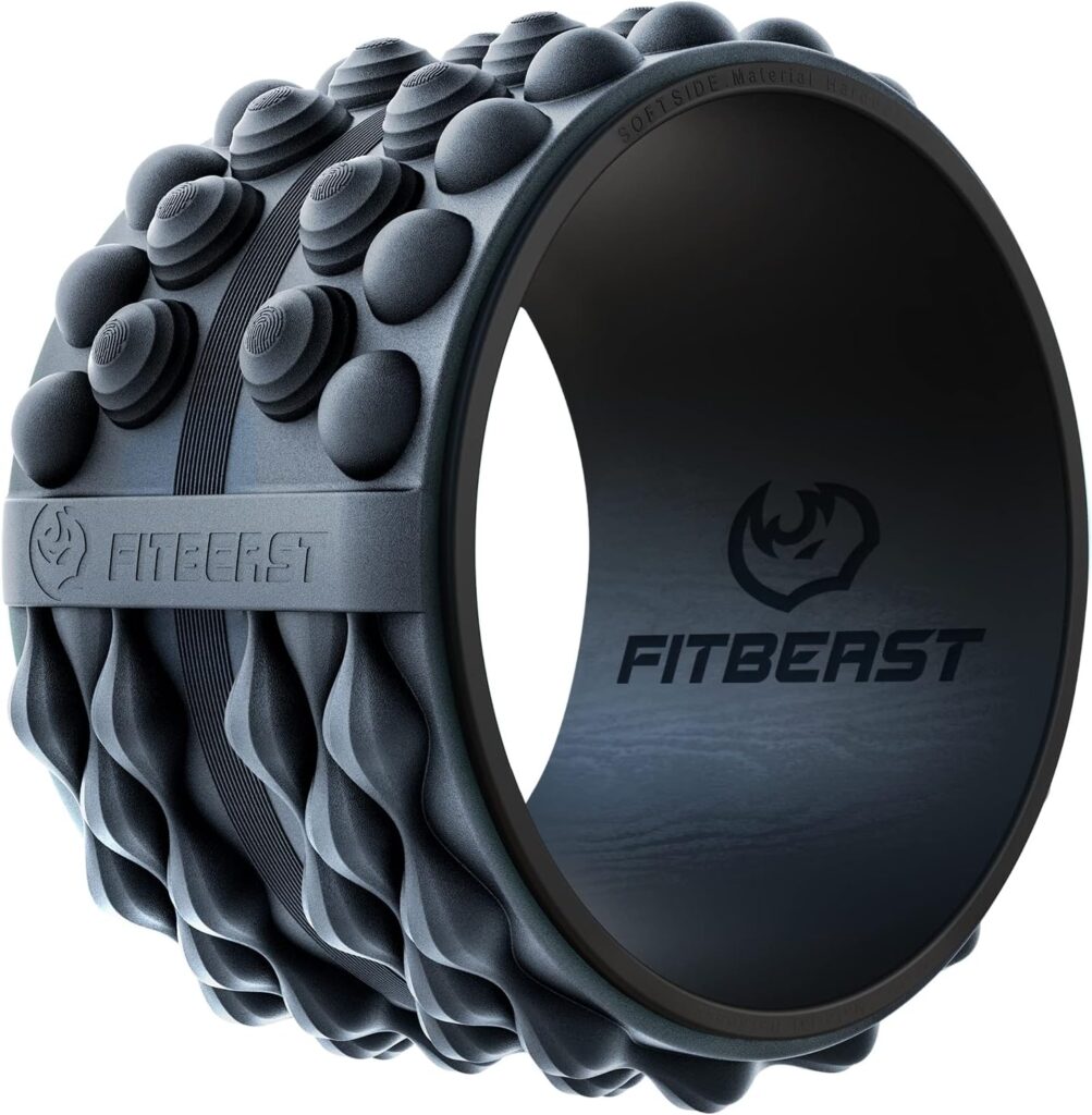 FitBeast Back Roller, Back Wheel Foam Roller – Targeted Muscle Roller for Deep Tissue Massage, Back Stretcher