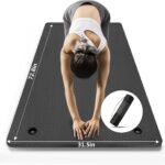 LFS Yoga Mat 72.8″ x 31.5″ x 2/5 inch Thick With Strap and Bag, Extra Wide Workout Mat for Women and Men, Non Slip Exercise Mat for Home Outdoor Yoga, Pilates, Stretching, Floor & Fitness Workouts