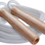 Champion Sports SR Series Classic Nylon Jump Rope with Wood Handles, 16-Feet, White (Single)