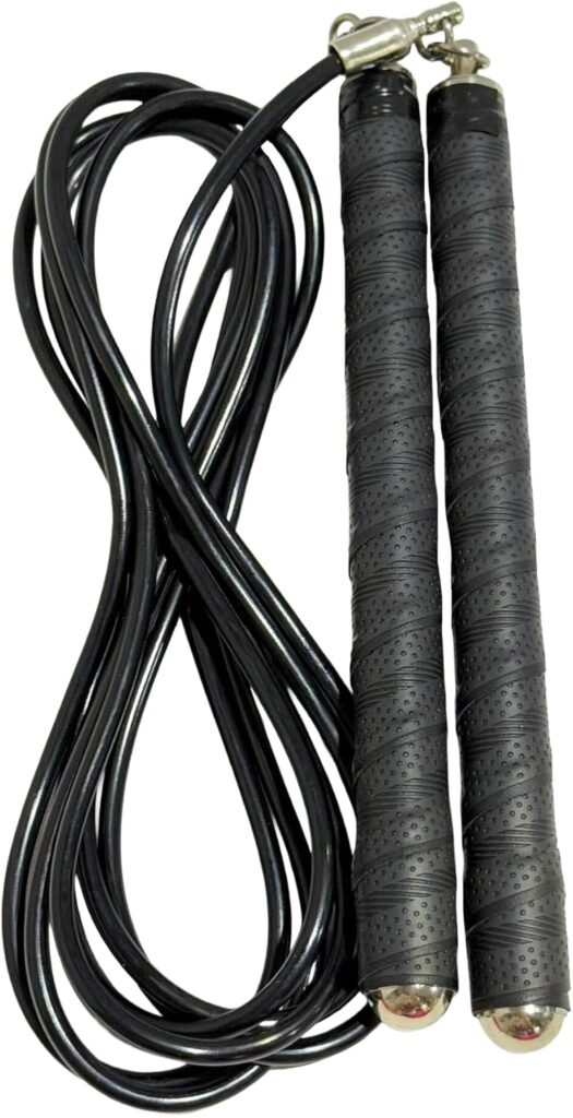 Buddy Lee Ninja Warrior Jump Rope – Adjustable Speed Rope for Fitness, HIIT, CrossFit & Boxing – Tangle-Free with Precision Ball Bearings – Durable, Lightweight & Ergonomic Handles (Black)