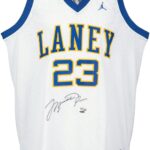 Michael Jordan Signed 1980 Laney High School Jersey UDA Upper Deck COA – Autographed NBA Jerseys