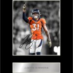 Justin Simmons Pre Printed Signature Signed Mounted Photo Display #01 Printed Autograph Picture